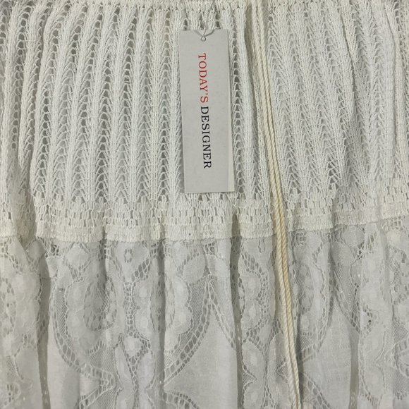 TODAY'S DESIGNER | White skirt | Summer | XL | - Picture 4 of 5
